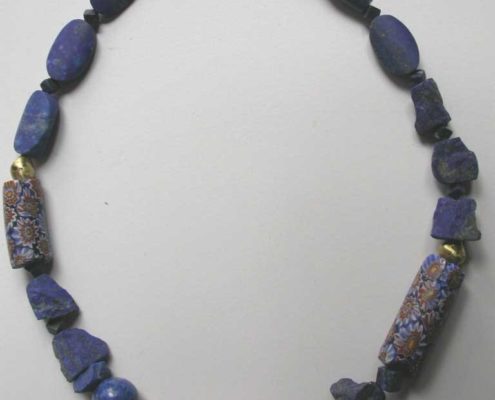 Collier Millefiori et Lapis Lazuli