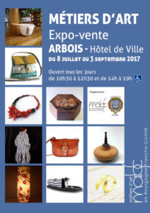 Boutique Métiers d'Art à Arbois du 7 août au 3 septembre