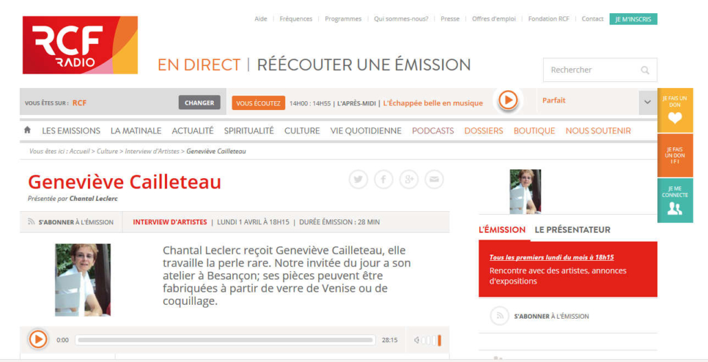 Interview sur RCF