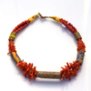 Collier perles anciennes dont millefiori vénitiennes - D734B