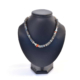 Collier "perles noires", labradorite, corail... - D749A