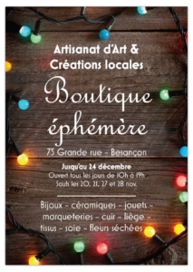 Boutique éphémère à Besançon jusqu'au 24 décembre